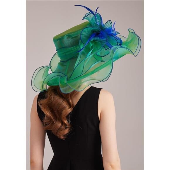 Women\'s Kentucky Hat Wide Brim Green Blue
